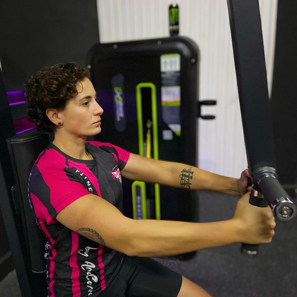 Ana Corrasco in the gym