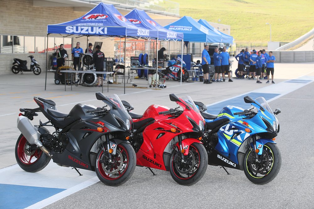 Suzuki press launch at the track