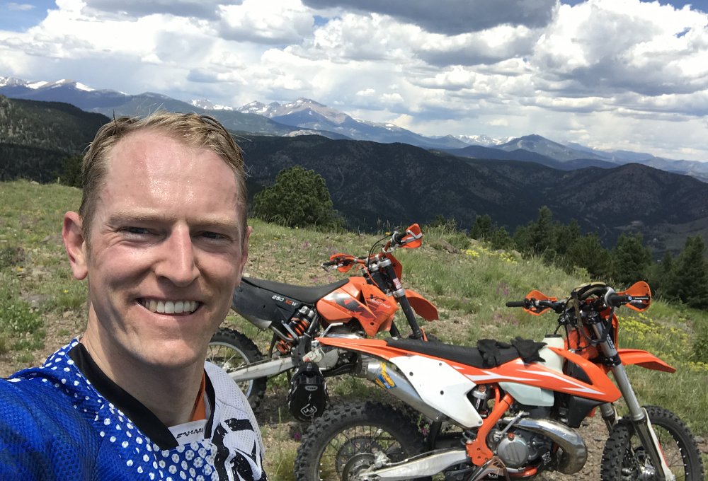 KTM selfie in the mountains