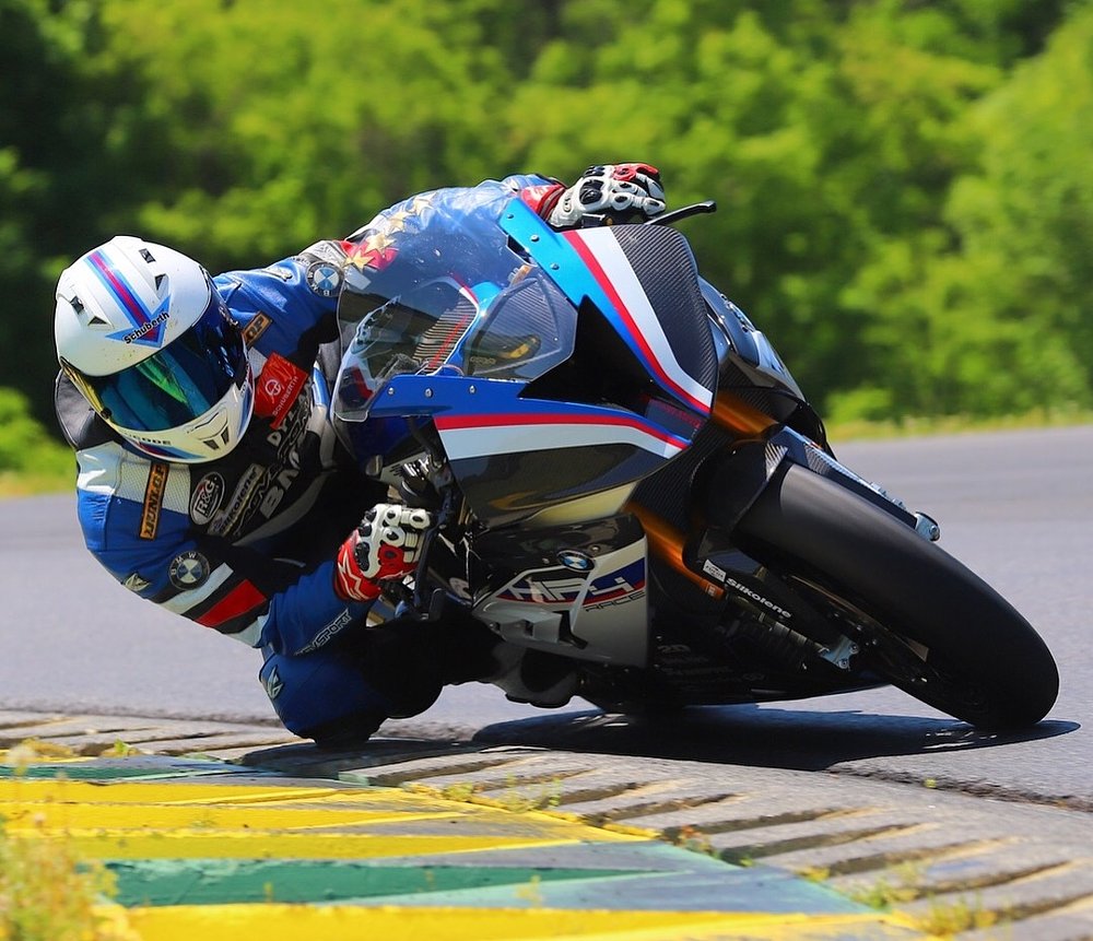 riding on the road racing track
