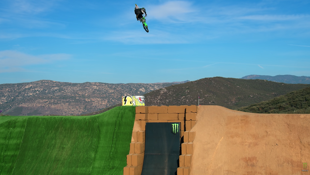 Video: Trials-level motorcycle control meets Monster jumps on the Slayground