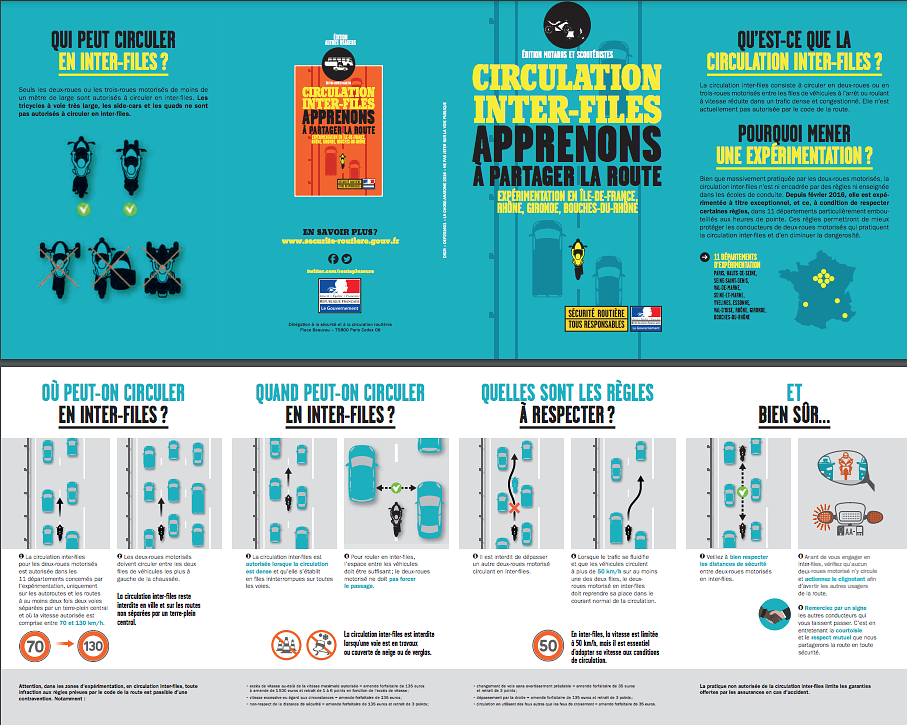 brochure for motorcyclists on lane-splitting