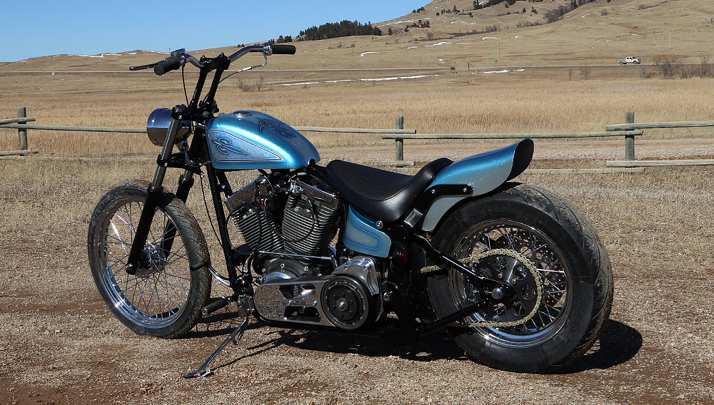 taking the Softail for a ride