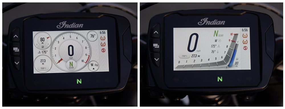 2022 Indian FTR color dash screen options