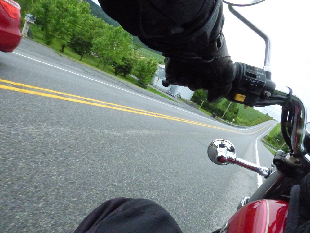 onboard view of the long road ahead