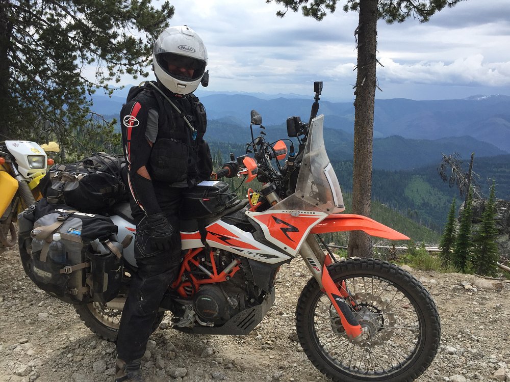 riding across a bridge