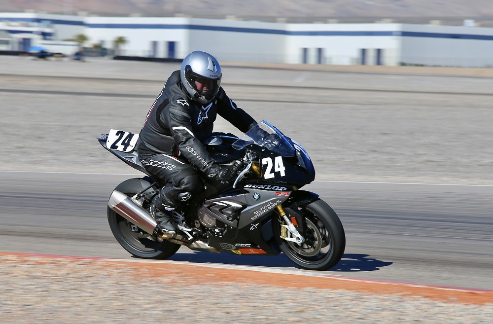 student rider at a slow pace