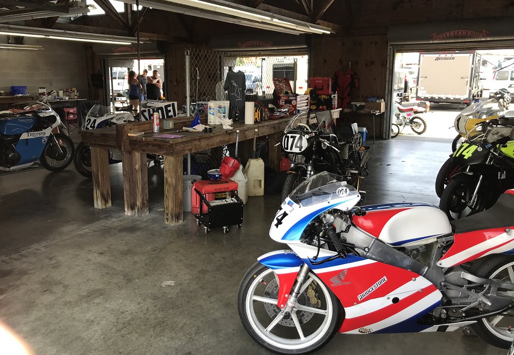 road racing paddock at VMD