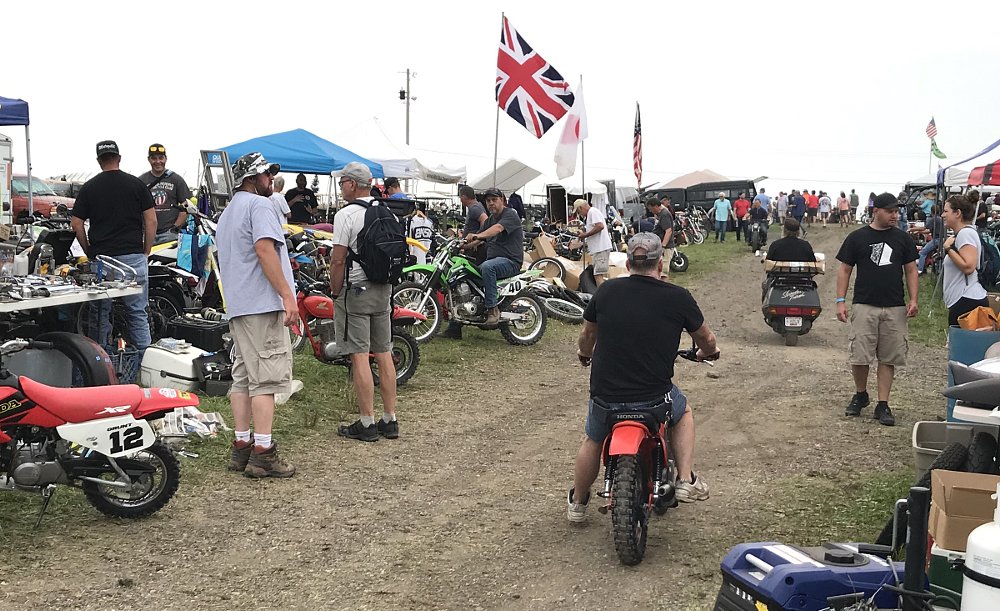 riding around the huge swap meet