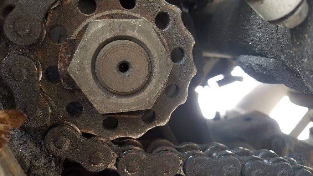 a totally worn-out sprocket brought the trip to a halt