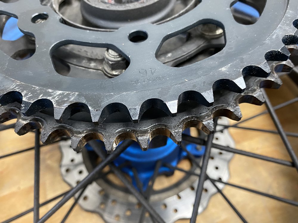 Sprocket used to test the M Endurance chain. 