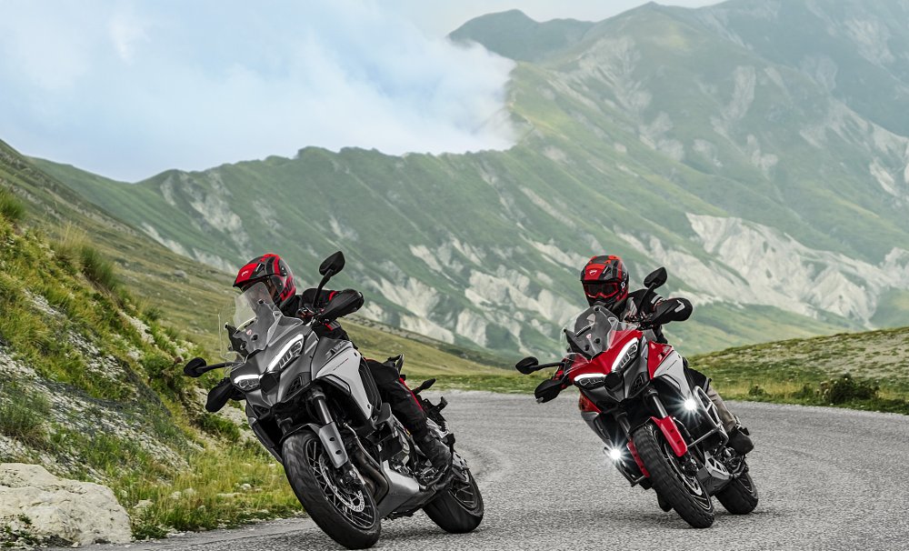 Ducati Multistrada V4 on the road