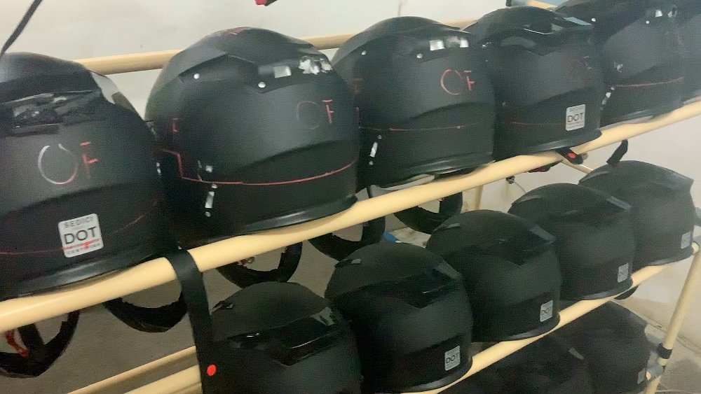 Motorcycle helmet testing