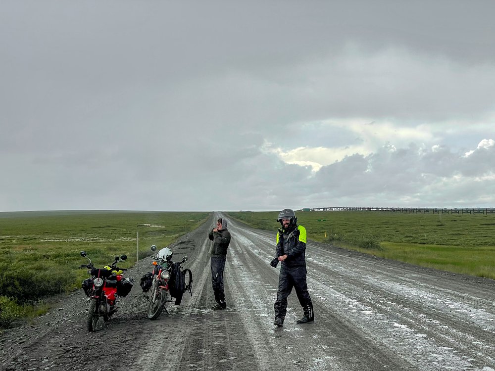 Riding a Honda Trail 125 and CT90 up the Haul Road from Coldfoot.