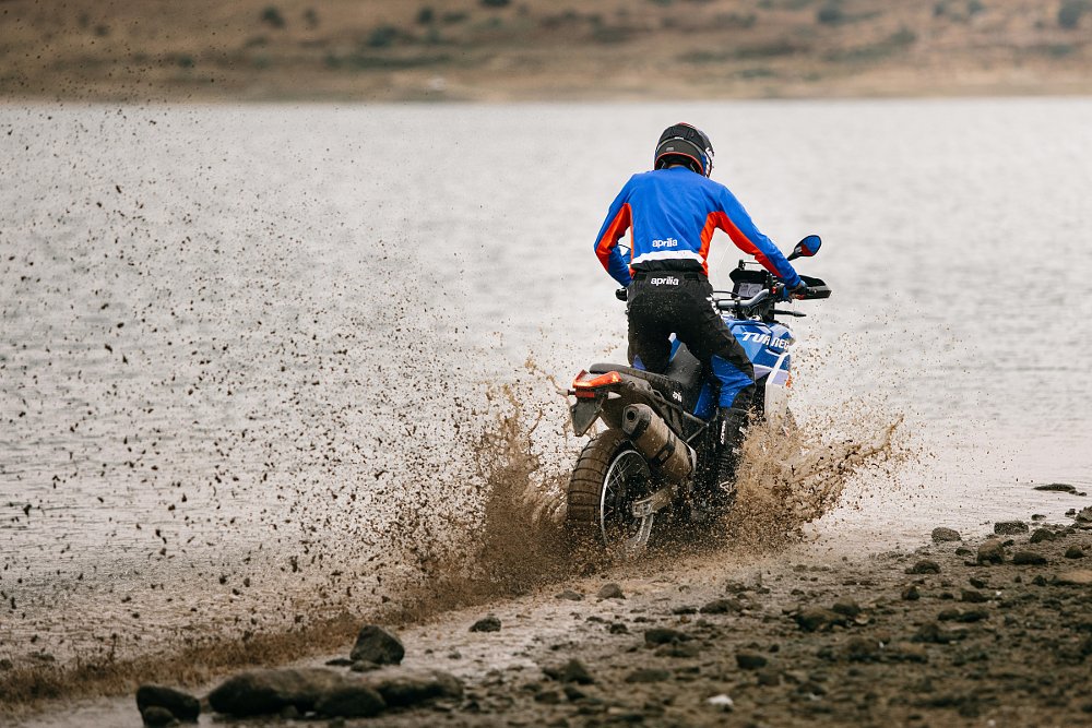 riding the Tuareg off-road at the beach