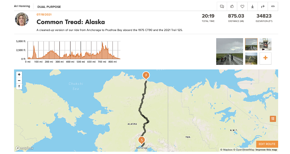 REVER map of trip