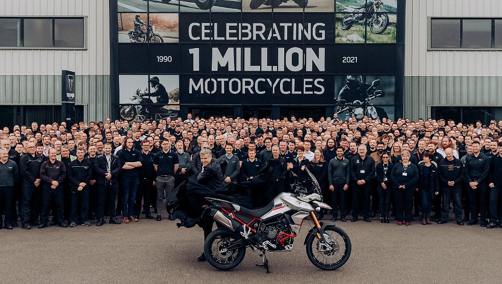 Triumph celebrates building its millionth motorcycle since its 1990 resurrection