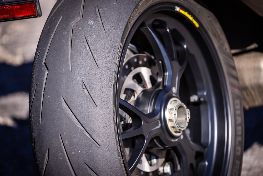 Marchesini 17-inch rear wheel on the 2022 Multistrada Pikes Peak. 