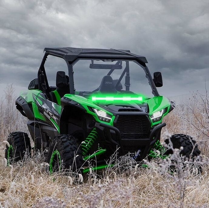 off-road vehicle with lights for hunting
