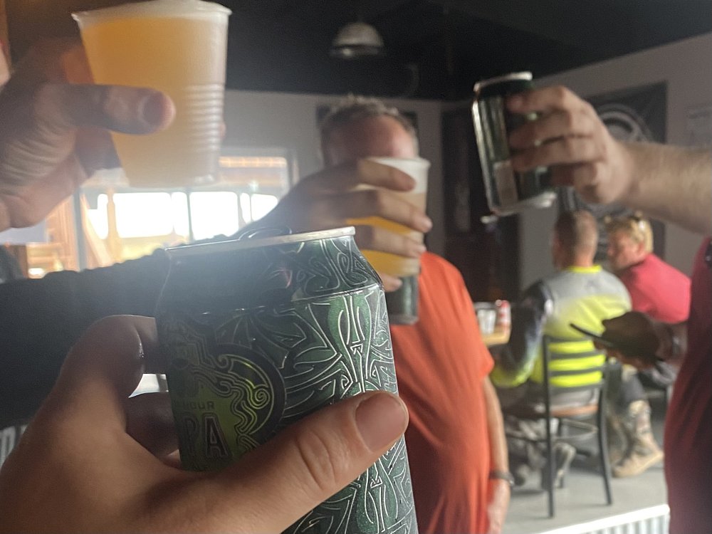 celebrating the end of another successful ride