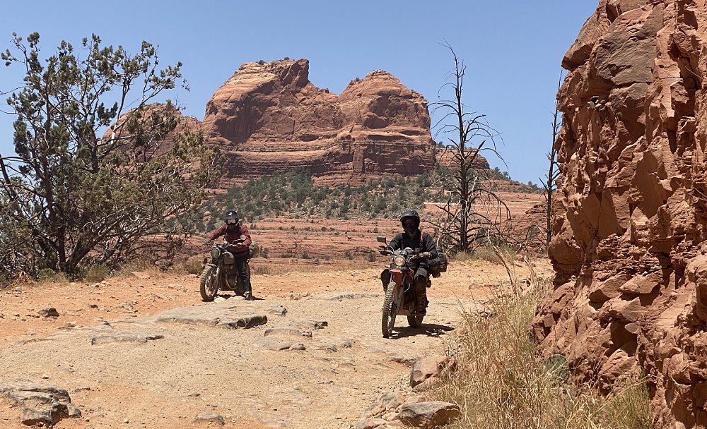 riding through red rock country