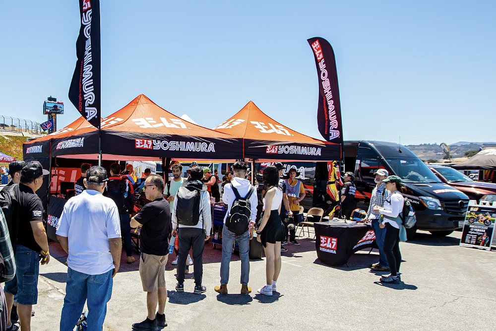Yoshimura pit spot popping off at Laguna Seca.