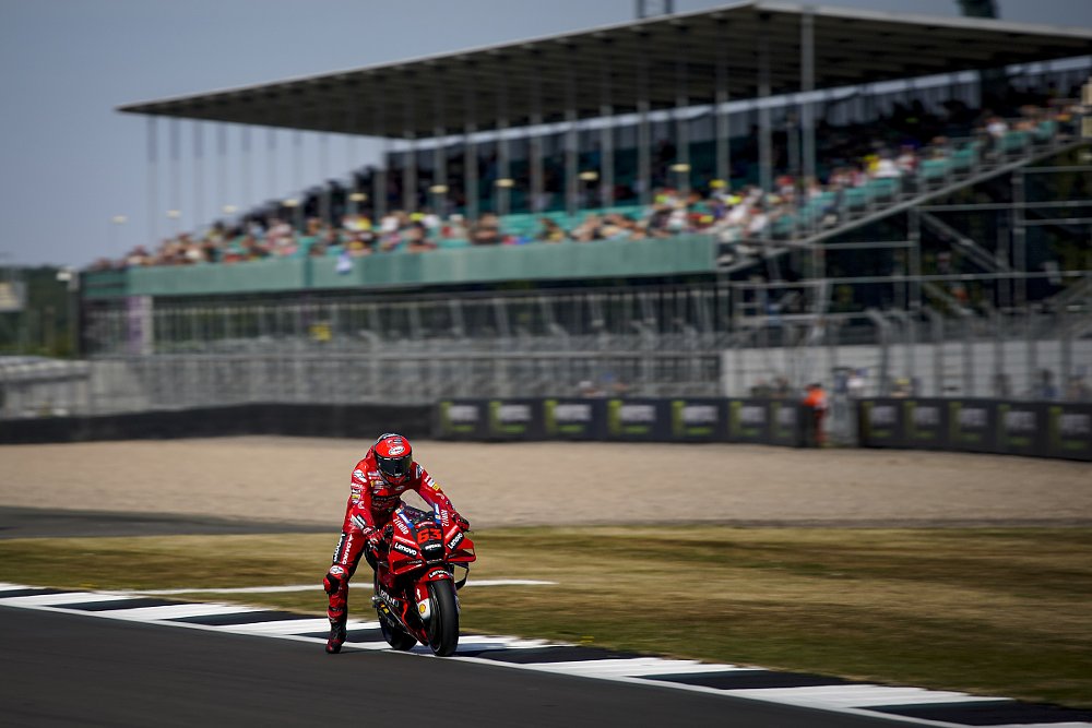 half-empty grandstands at Silverstone for the British Grand Prix