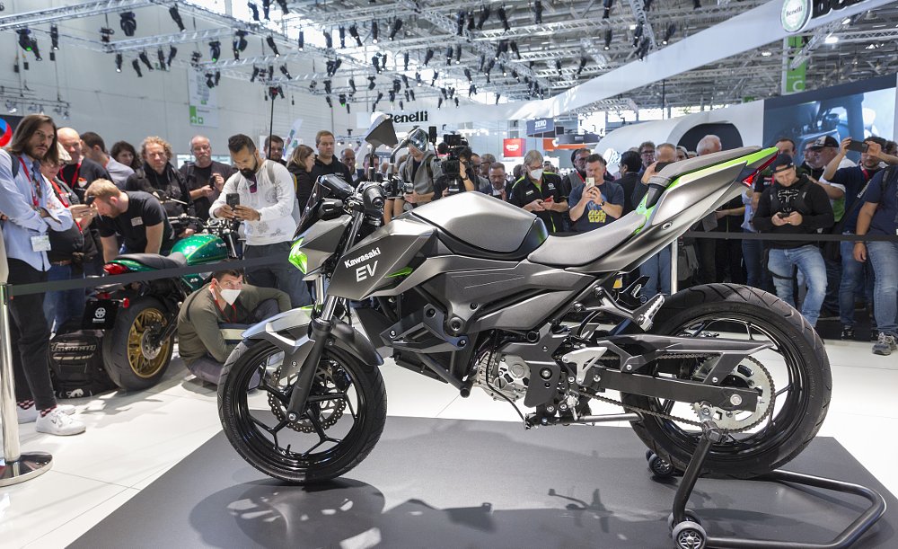Kawasaki EV motorcycle at Intermot