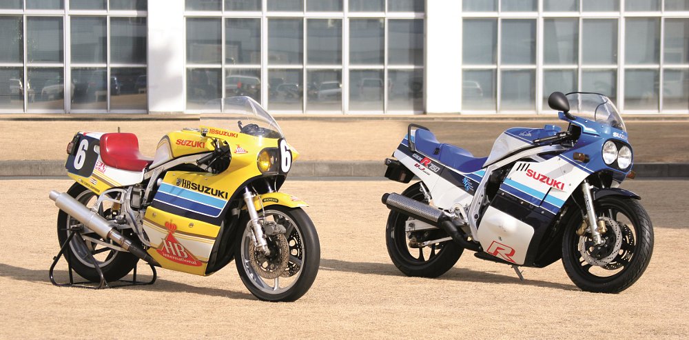 Suzuka 8 Hours endurance race bike and GSX-R750 side by side
