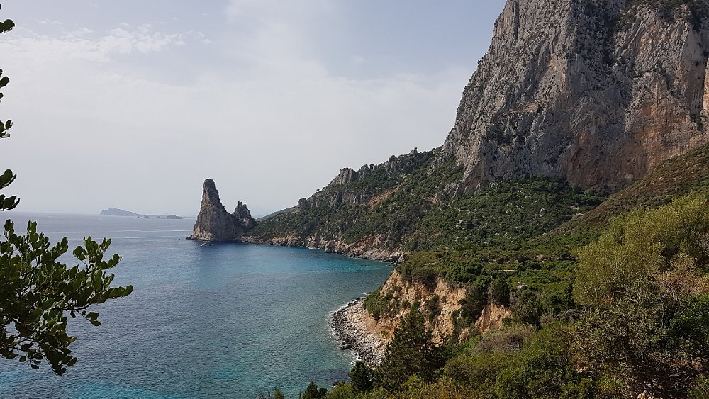 view of the rocky coast of Sardinia
