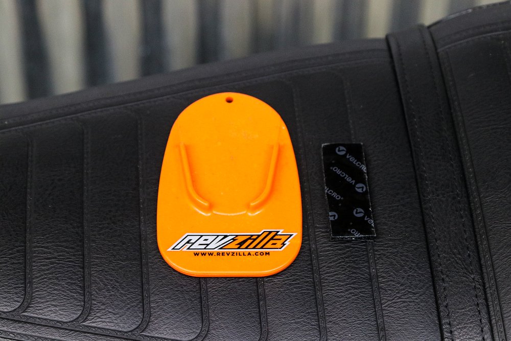 Velcro motorcycle side stand puck