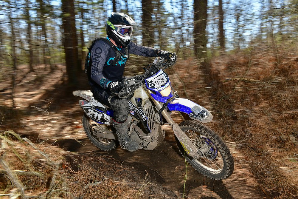 amateur racer in the woods