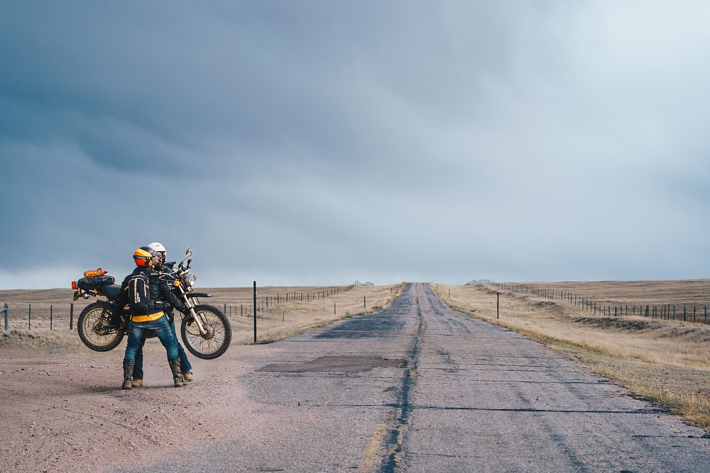 Pavement is lava: Riding the original dual-sports across Wyoming exclusively on dirt roads 
