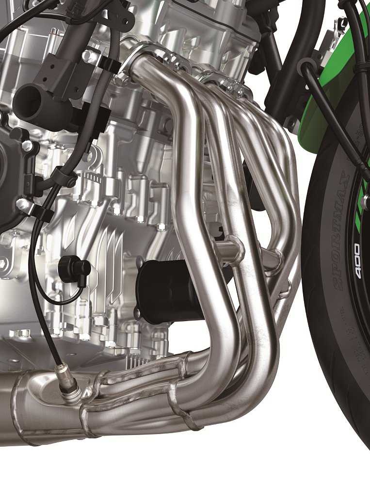 four-cylinder engine in the Kawasaki ZX-4RR KRT Edition
