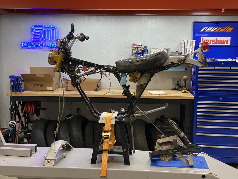 Yamaha DT1 in the RevZilla office. 