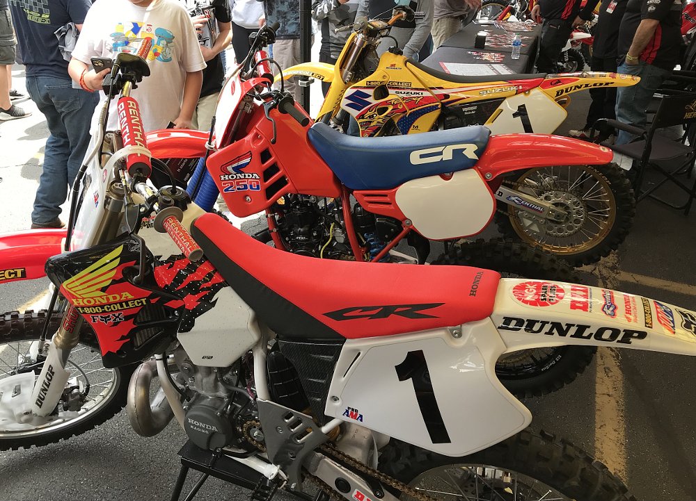Jeremy McGrath race motorcycle on display