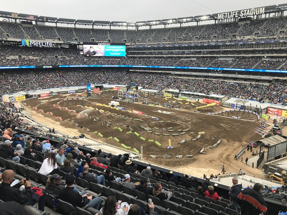 view from high in the stadium