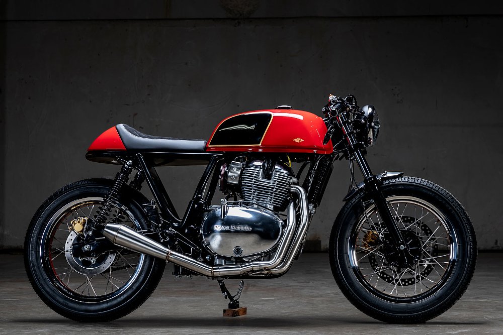 side view of the Revival Cycles Royal Enfield INT650