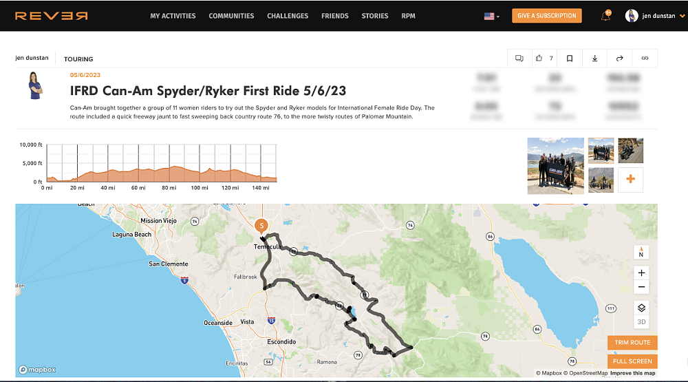 an illustration of the route map that was ridden on the can-am three wheelers