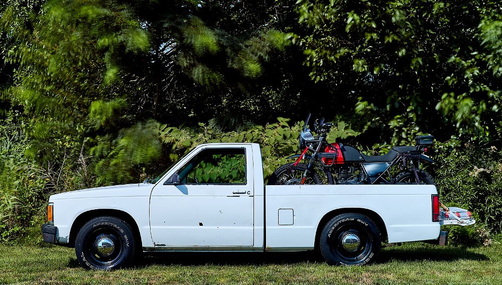 A few mods make a mini pickup a cheap motorcycle hauler