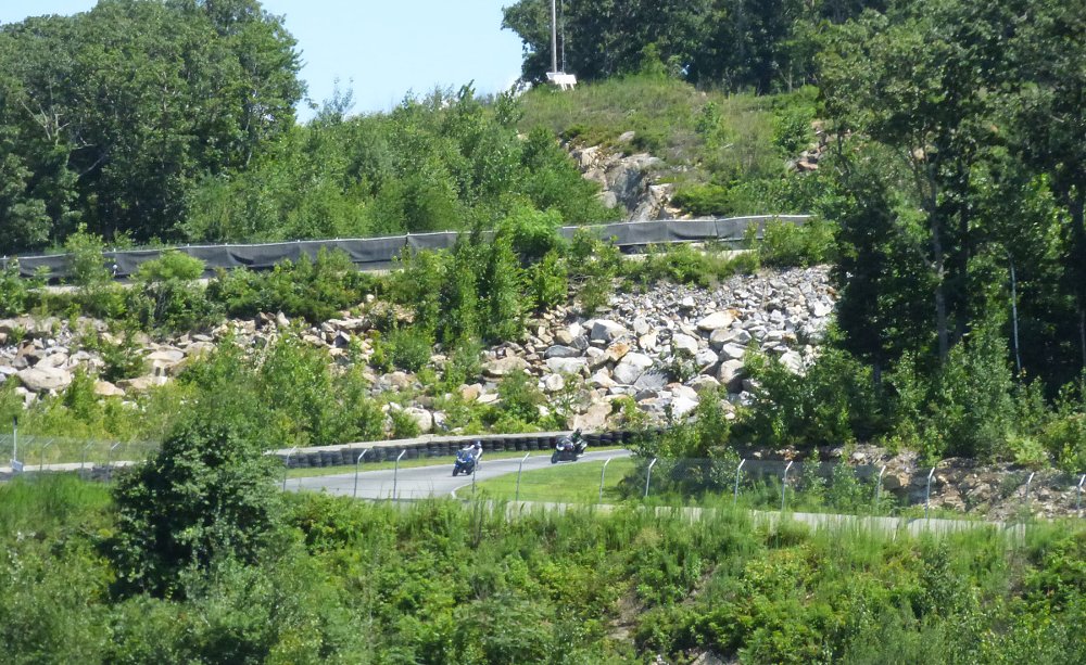 long view of bikes on the mountain on the Palmer Motorsports Park track