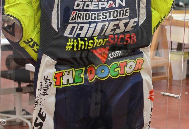 Dainese auctions Rossi leathers to support Simoncelli Foundation