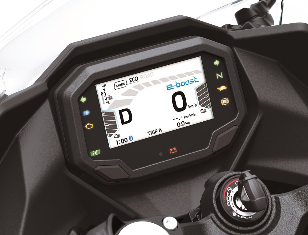 close view of the TFT display