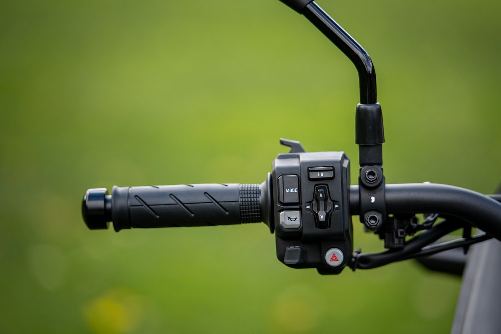 lefthand switchgear on the Honda Transalp