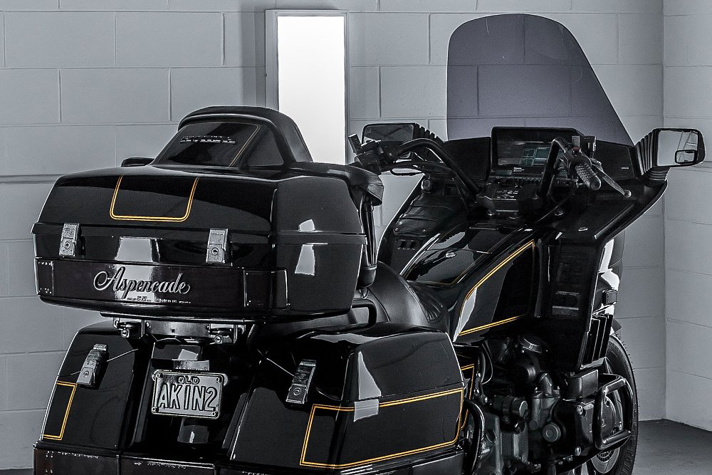 rear view of the custom Gold Wing