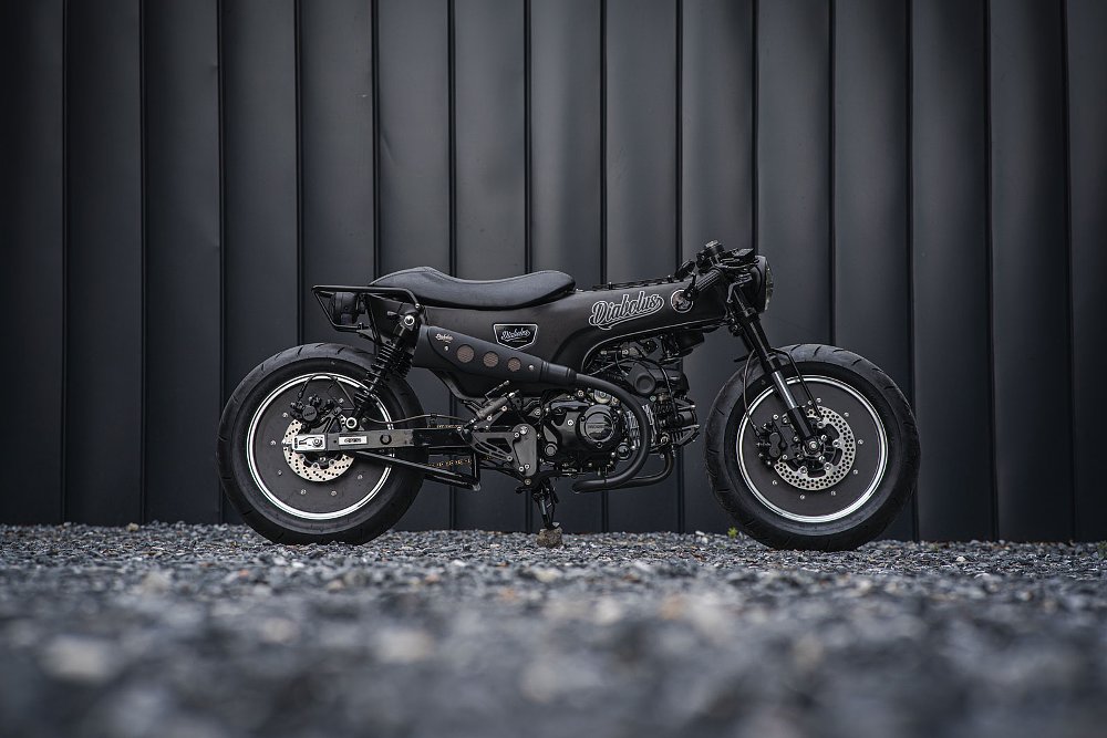 black customized Honda Dax