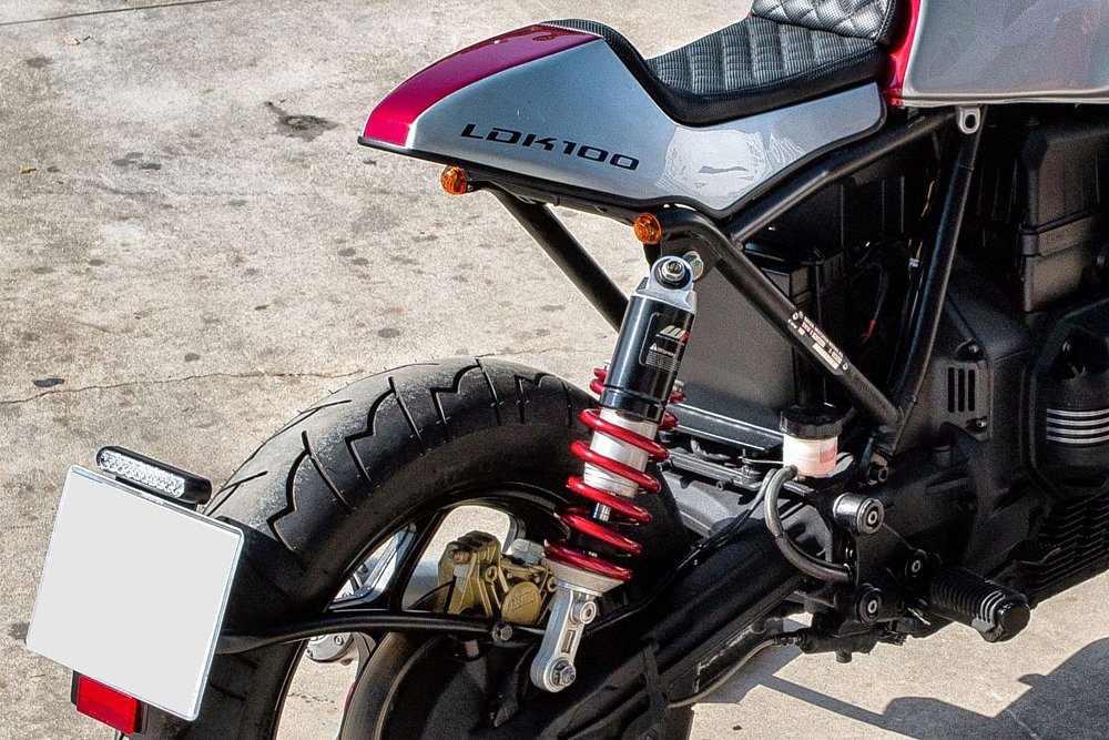slim rear section of the K100 custom