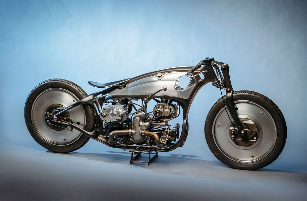 studio photo, side view of custom