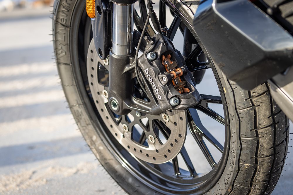 2024 LiveWire Del Mar front brake detail.