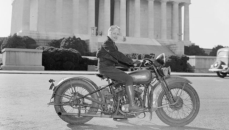 How many women motorcyclists' stories have been lost for Women's History Month?